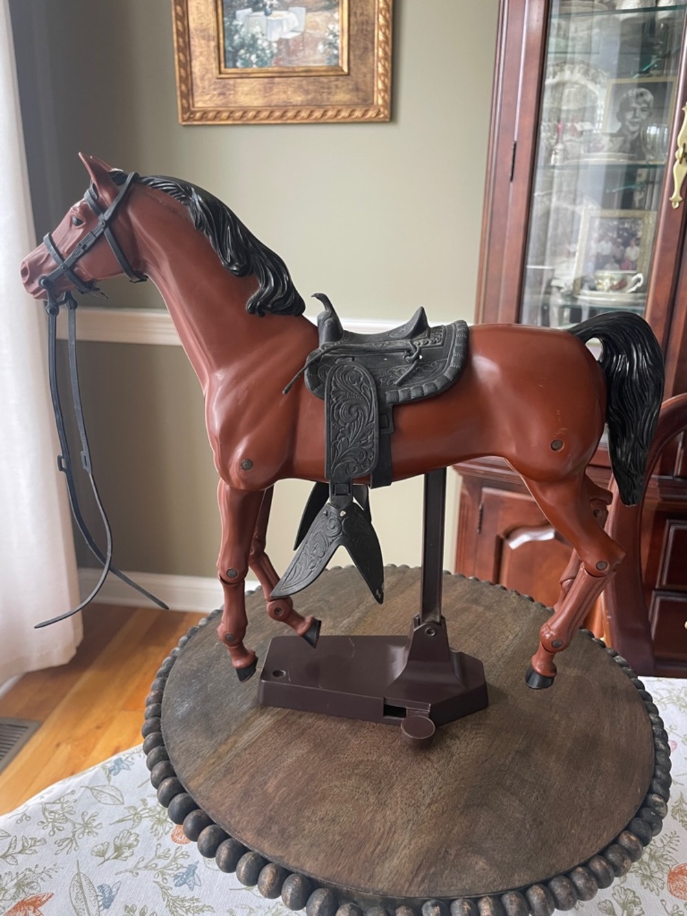 1970 Mattel Barbie “Dancer” Plastic Riding Horse Toy with Saddle